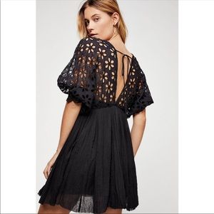 Free People Bella Note Eyelet Mini Dress Large